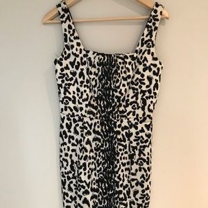 White House Black Market leopard print dress.